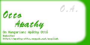 otto apathy business card